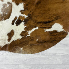 Cowhide brown black white tricolor Normandier 220x210cm M/L