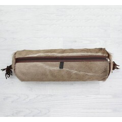 Kudu skin cushion brown white 45x18cm