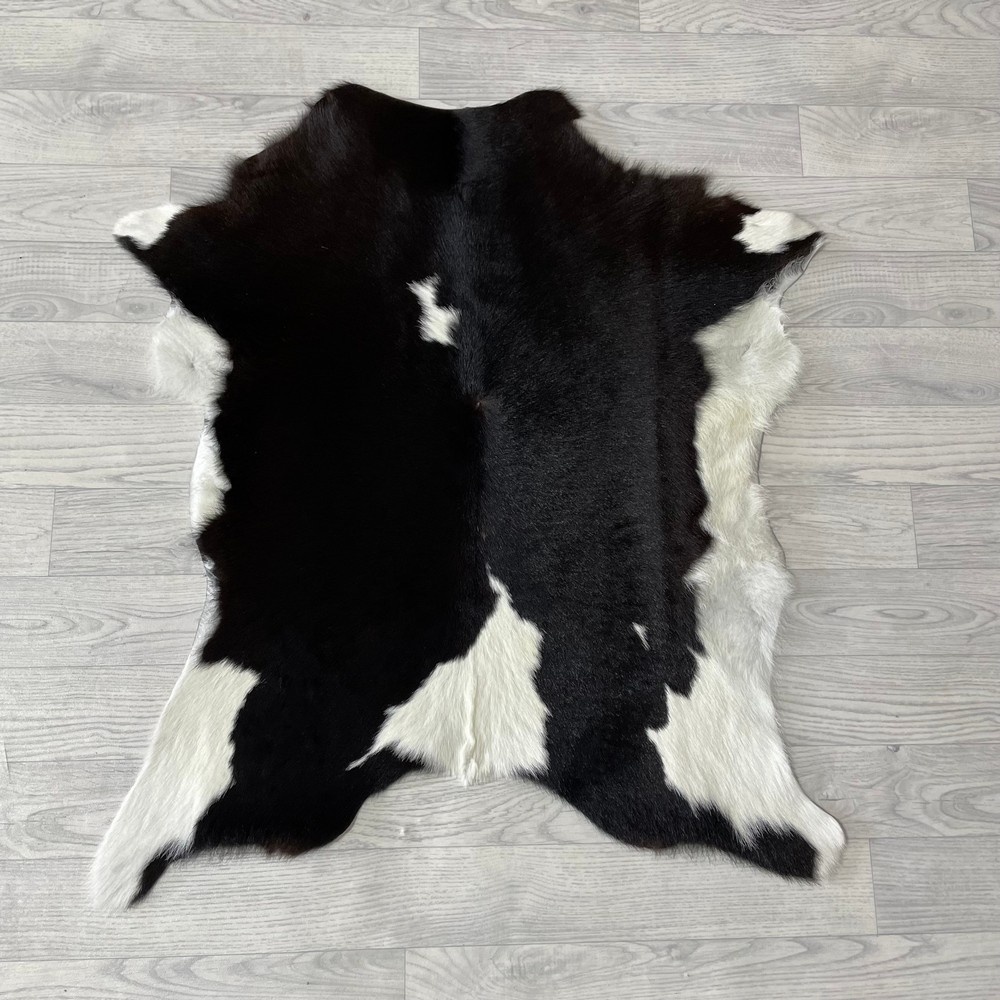 Lederstore Kalfshuid bruin wit 90x80cm