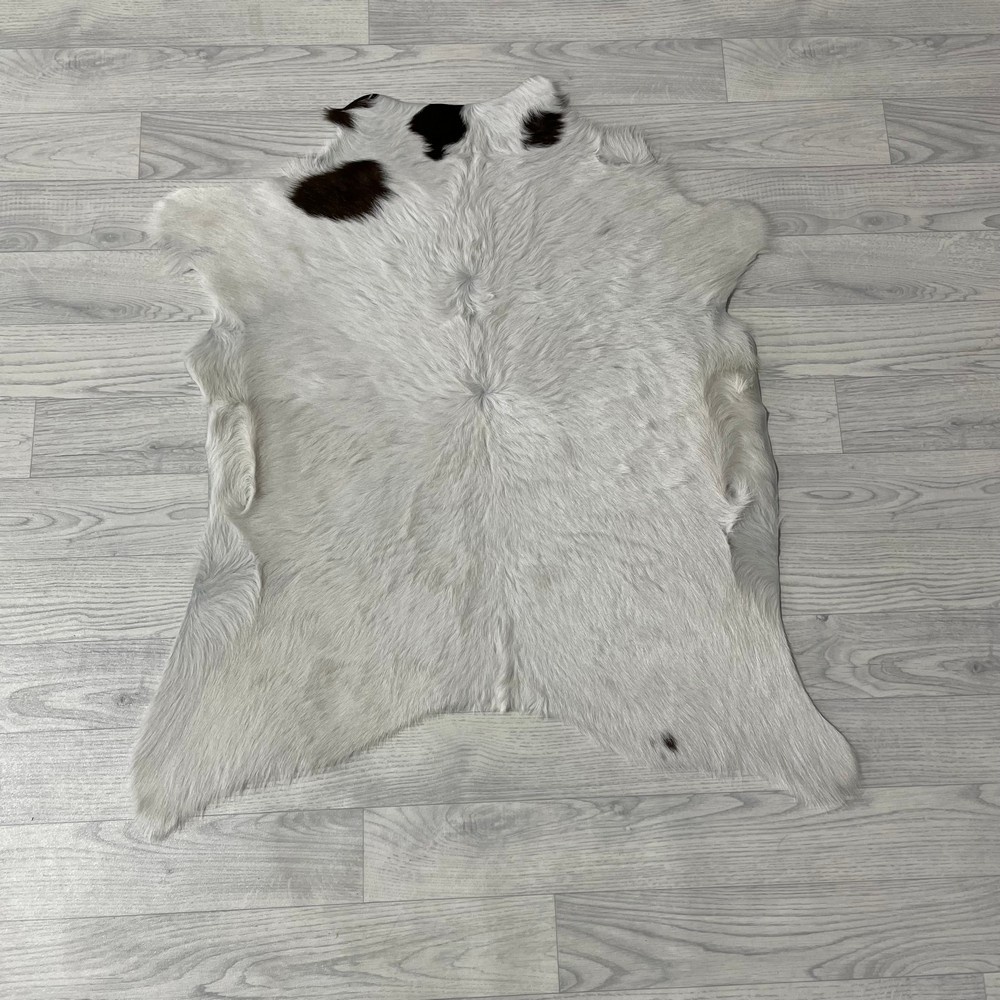 Lederstore Kalfshuid bruin wit 95x80cm