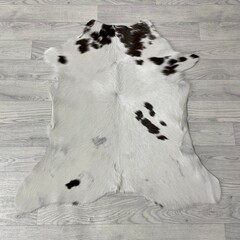 Calfskin brown white 85x80cm