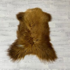 Schapenvacht Scandinavian bruin wit 110x85cm M