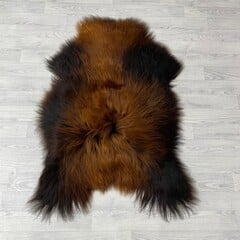 Icelander sheepskin brown black 120x80cm L