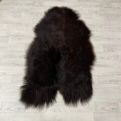 Icelander sheepskin black brown 125x75cm XL