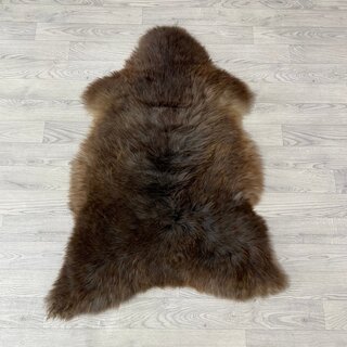 Schapenvacht bruin grijs wit 120x80cm L