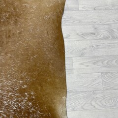 Cowhide brown white 205x190cm S