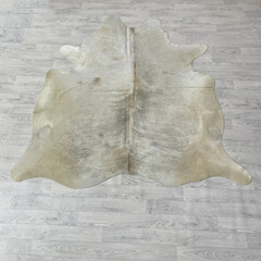 Cowhide cream brown gray 185x185cm S