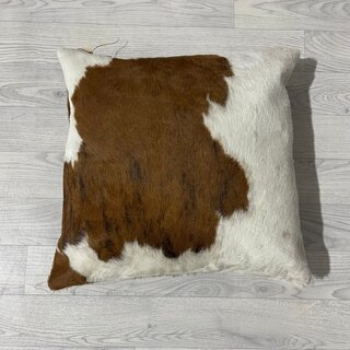 Koeienhuid kussen bruin zwart wit Normandiër 50x50cm