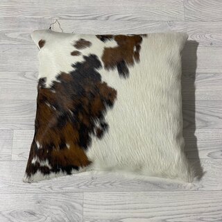 Koeienhuid kussen bruin zwart wit Normandiër 50x50cm