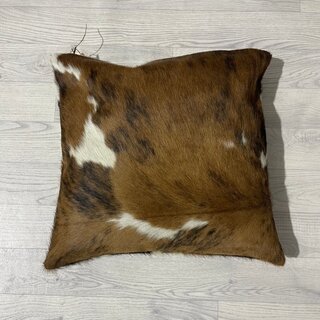 Koeienhuid kussen bruin zwart wit Normandiër 50x50cm