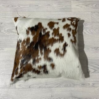 Koeienhuid kussen bruin zwart wit Normandiër 50x50cm