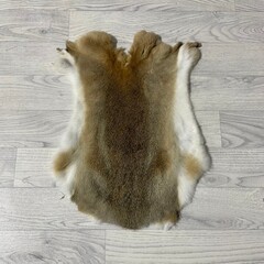 Konijnenvachten beige grijs wit L45-50 x B30-40cm