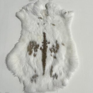 Konijnenvacht bruin wit 55x35cm