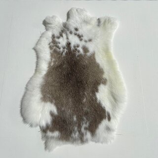 Konijnenvacht taupe wit 45x30cm