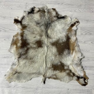Geitenhuid bruin creme wit beige 85x85cm
