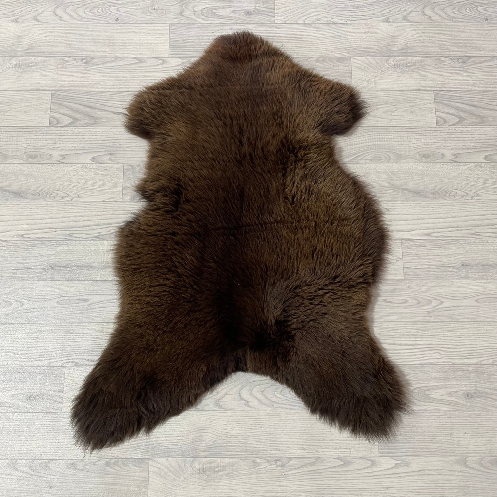 Lederstore Schapenvacht bruin 95x70cm
