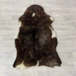 Schapenvacht bruin wit 115x75cm