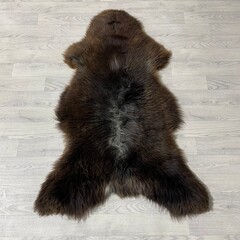 Schapenvacht bruin grijs wit 125x85cm XL