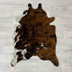 Kleine koeienhuid bruin wit zwart (Normandiër) 90x60cm