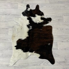 Kleine koeienhuid bruin wit zwart (Normandiër) 90x60cm