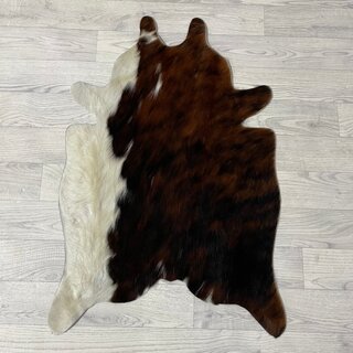 Kleine koeienhuid bruin wit zwart (Normandiër) 90x60cm
