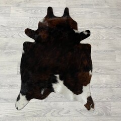 Kleine koeienhuid bruin wit zwart (Normandiër) 90x60cm