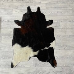 Kleine koeienhuid bruin wit zwart (Normandiër) 90x60cm