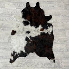 Kleine koeienhuid bruin wit zwart (Normandiër) 90x60cm