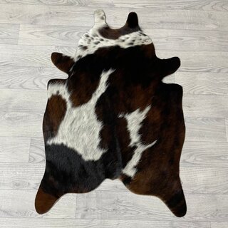 Kleine koeienhuid bruin wit zwart (Normandiër) 90x60cm
