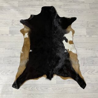 Geitenhuid bruin zwart wit 100x85cm