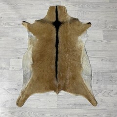 Geitenhuid bruin zwart wit 90x65cm