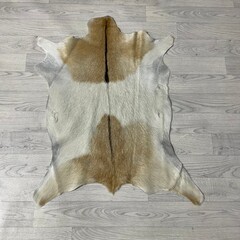 Geitenhuid bruin zwart wit 90x70cm