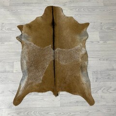 Geitenhuid bruin zwart wit 90x70cm