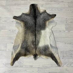 Geitenhuid bruin zwart wit 85x65cm