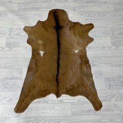 Geitenhuid bruin zwart wit 90x70cm