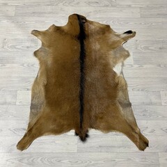 Geitenhuid bruin zwart wit 95x85cm