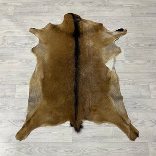 Geitenhuid bruin zwart wit 95x85cm