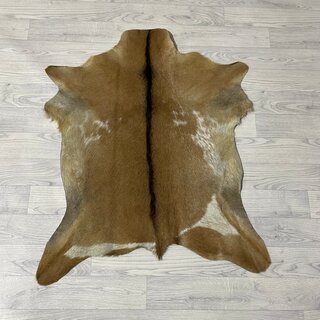 Geitenhuid bruin zwart wit 90x75cm