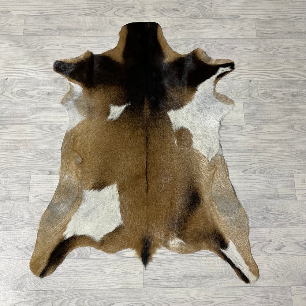 Lederstore Geitenhuid bruin zwart wit 100x80cm