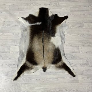 Geitenhuid bruin zwart wit 105x80cm