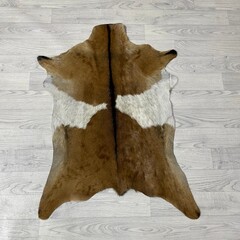 Geitenhuid bruin zwart wit 95x70cm