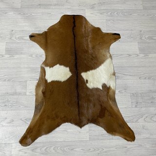Geitenhuid bruin zwart wit 90x70cm