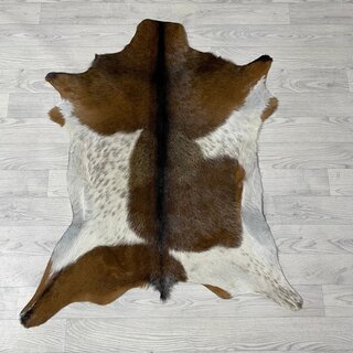 Geitenhuid bruin zwart wit 105x90cm