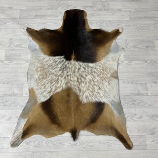 Geitenhuid bruin zwart wit 110x90cm