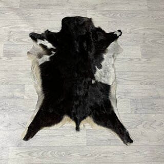 Geitenhuid bruin zwart wit 85x70cm