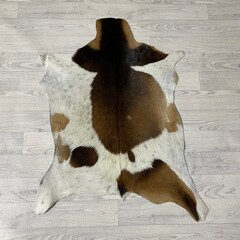 Geitenhuid bruin zwart wit 90x70cm