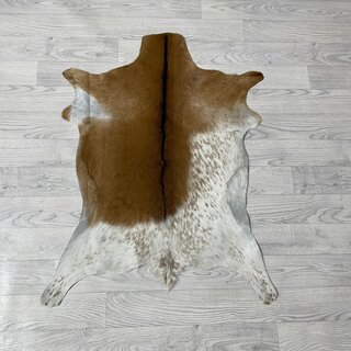 Geitenhuid bruin zwart wit 90x70cm