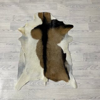 Geitenhuid bruin zwart wit 90x65cm