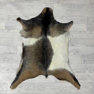 Geitenhuid bruin zwart wit 90x70cm