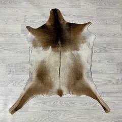 Geitenhuid bruin zwart wit 90x65cm